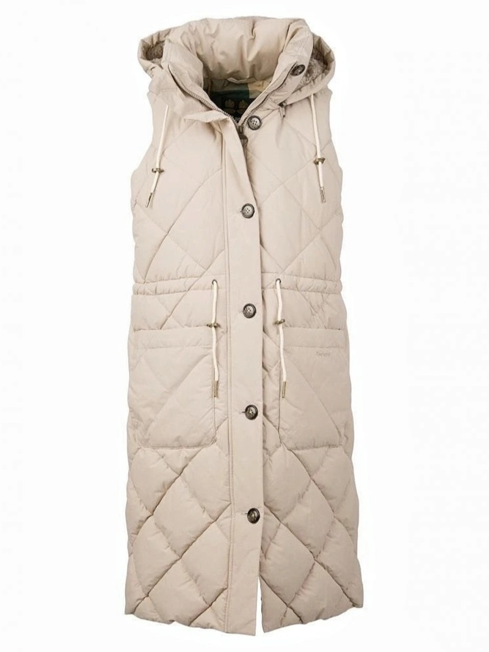 Barbour Orinsay Gilet Quilted Jacket Vest Coat Beige NWT